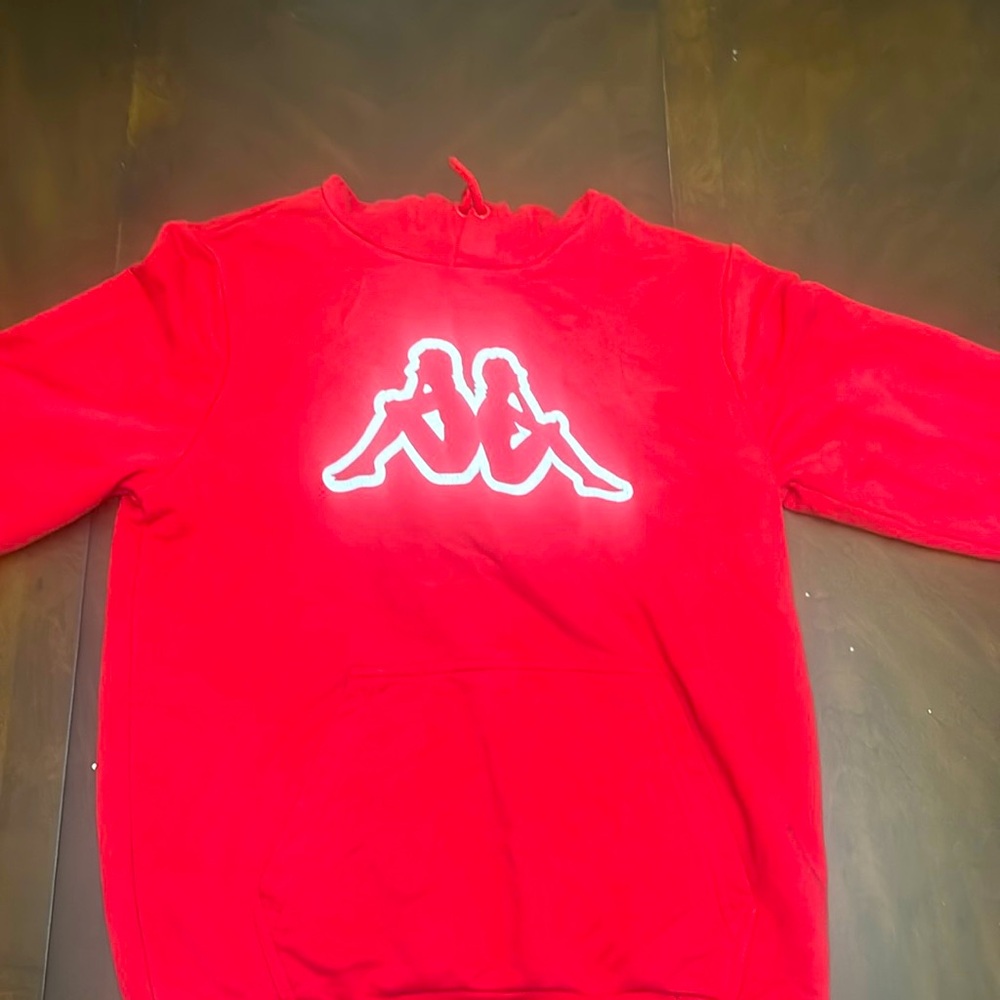 Kappa. Men’s large red hoodie never worn